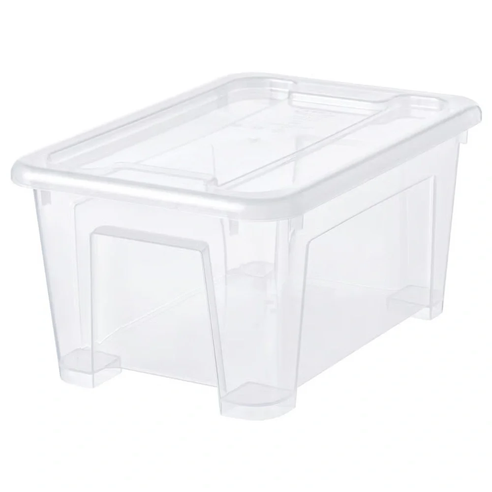 IKEA SAMLA Box with lid, clear, 11x7 ¾x5 ½ 
